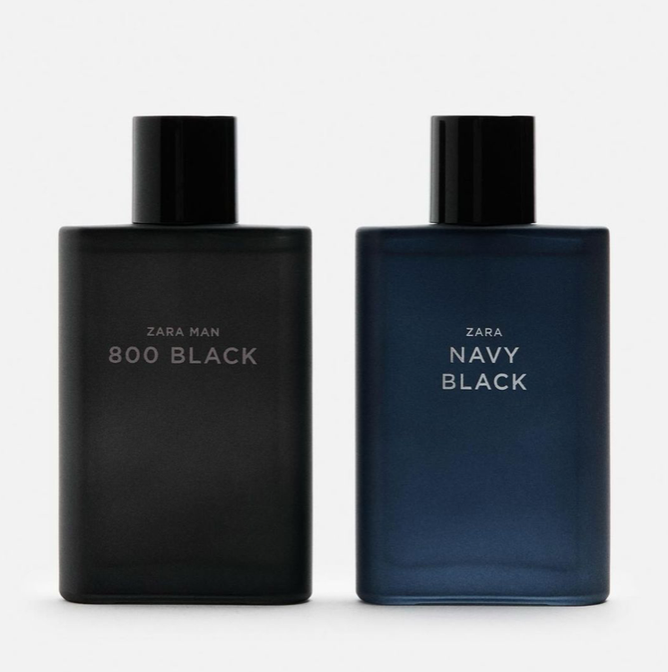 Zara Man 800 Black and Navy Black 2 x 90ml EDT Eau De Toilette