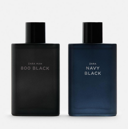 Zara Man 800 Black and Navy Black 2 x 90ml EDT Eau De Toilette